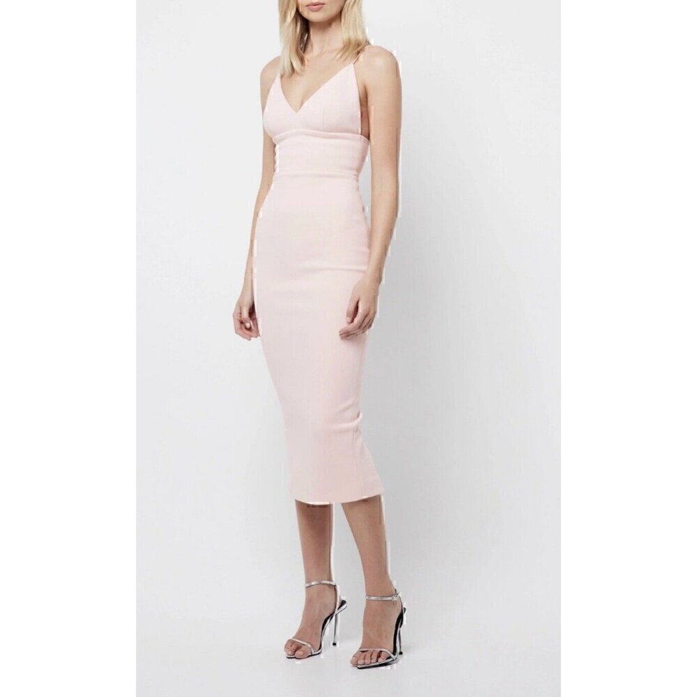 NWT Mossman The Devoted Midi Pink Dress US 10 FR 42 UK 14 0866
